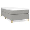 vidaXL Boxspring met matras stof lichtgrijs 90x190 cm