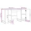 vidaXL Bureau 140x50x75 cm bewerkt hout sonoma eikenkleurig