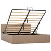 vidaXL Bedframe met opslag hydraulisch kunstleer cappuccino 140x200 cm