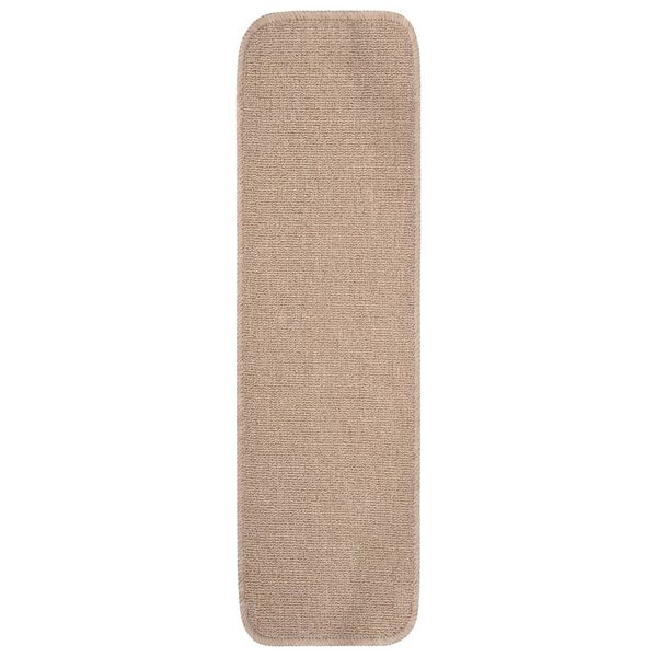 vidaXL Trapmatten 15 st anti-slip rechthoekig 75x20 cm beige