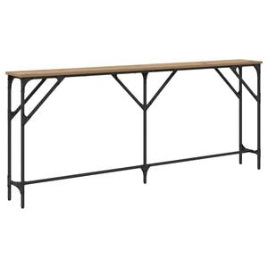 vidaXL Wandtafel artisanaal eikenkleurig 180 x 23 x 75 cm