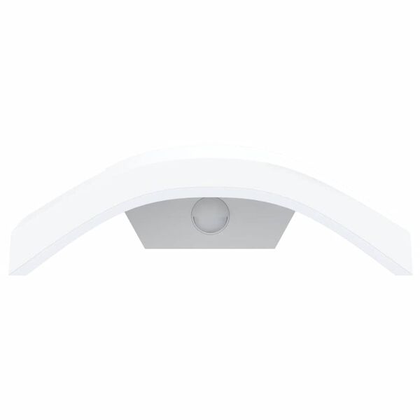 vidaXL Buitenwandlampen 2 st LED met sensors gegoten aluminium wit