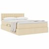 vidaXL Opbergbed met matras met matras Cr&egrave;me 140 x 190 cm Bewerkt hout