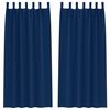 vidaXL Zwart-out Gordijnen met Ringen 2 pcs Donkerblauw 225 x 140 cm