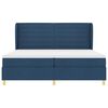 vidaXL Boxspringbed met Matras Donkergrijs 90x190 cm Blauw Stof