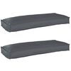 vidaXL Pallet Kussen Set 2 st Oxford Stof Antraciet 100 x 40 x 8 cm