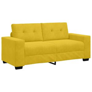 vidaXL Loveseat Sofa Geel 180x77x82 cm Fluweel