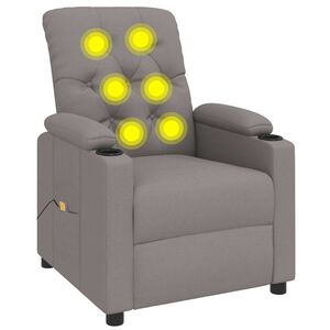 vidaXL Massagestoel stof taupe