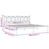 vidaXL Bedframe met hoofdbord metaal wit 200x200 cm