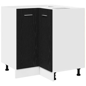 vidaXL Hangkast Zwart Eiken 75,5 x 75,5 x 80,5 cm Bewerkt hout