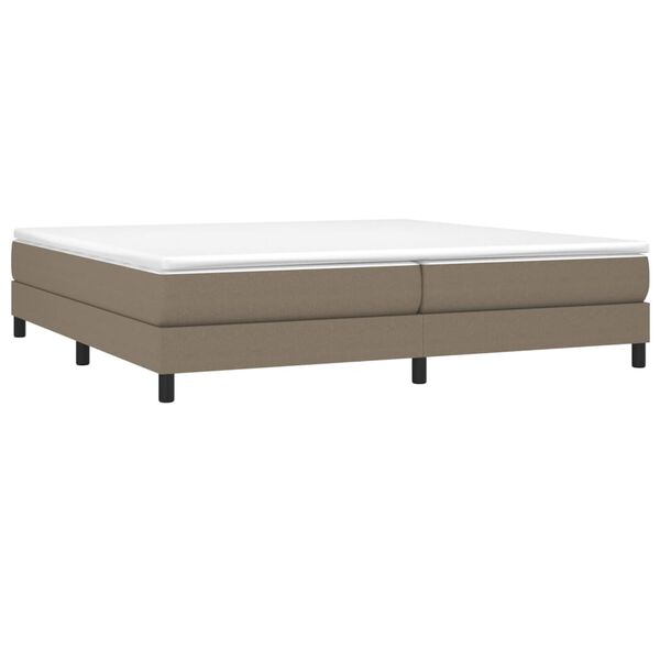 vidaXL Boxspring bed stof taupe 200x200 cm