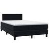 vidaXL Boxspring met matras en LED fluweel zwart 120x210 cm