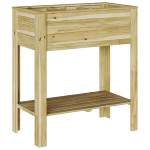 vidaXL Hoge Planter Bruin 85,5 x 46,5 x 96 cm Ge&iuml;mpregneerd grenenhout