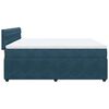 vidaXL Boxspring met matras fluweel blauw 180x200 cm