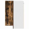 vidaXL Hangkast Gerookte Eik en Wit 57 x 57 x 80 cm Bewerkt hout
