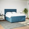 vidaXL Boxspring met matras fluweel blauw 180x200 cm