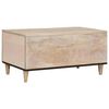 vidaXL Salontafel met plank Beige 80 x 50 x 40 cm Massief acaciahout