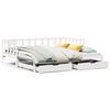 vidaXL Slaapbank met onderschuifbed/lades zonder matras 90x200 cm wit