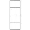 vidaXL Schuifdeur 76x205 cm ESG-glas en aluminium zwart