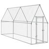 vidaXL Kippenhok 400x100x190 cm gegalvaniseerd staal zilverkleurig