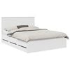 vidaXL Bedframe met lade met opslag Wit 150 x 200 cm Ingenieurshout