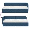 vidaXL Hoekbedframe met matras met hoofdeinde Blauw 80 x 200 cm Stof