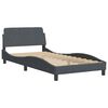 vidaXL Bedframe "Dover" fluweel donkergrijs 100x203 cm