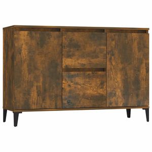 vidaXL Dressoir 102x35x70 cm bewerkt hout gerookt eikenkleurig