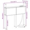 vidaXL Opberghoofdbord met Oplaadstation Gerookt eiken 83 x 15 x 98 cm