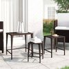 vidaXL Tafeltjesset 3 st poly rattan bruin