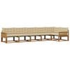 vidaXL Buiten bankenset met kussen 6 pcs Natuurlijk en Beige