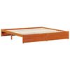 vidaXL Bedframe met hoofdeinde 2 pcs Wasbruin Massief Vurenhout