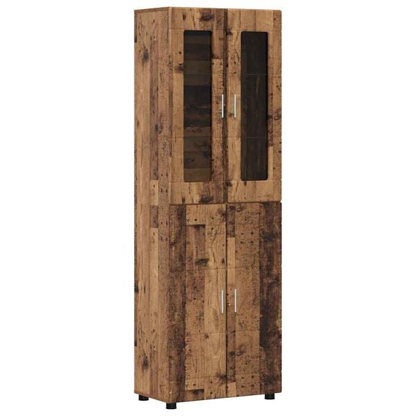 vidaXL Hoge kast FLORIN Oudhout 60 x 35 x 182 cm Bewerkt hout