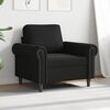 vidaXL Fauteuil 60 cm kunstleer zwart