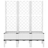 vidaXL Plantenbak met latwerk 120x40x142 cm polypropeen wit