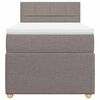 vidaXL Boxspring met matras stof taupe 90x190 cm
