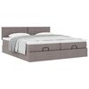 vidaXL Ottoman bed met matrassen 160x200cm stof taupe