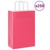 vidaXL Papieren zakken 250 st met hengsels 21x11x31 cm roze