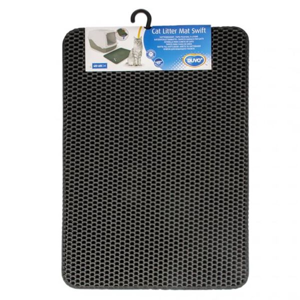 Duvoplus Kattenbakmat Swift 45x65 cm zwart