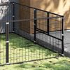 vidaXL Hondenkennel 6 m&sup2; staal zwart