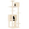 vidaXL Kattenmeubel met sisal krabpalen 154 cm cr&egrave;mekleurig
