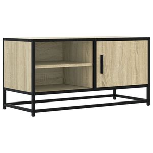vidaXL Tv-meubel 80x34,5x40 cm bewerkt hout metaal sonoma eikenkleurig