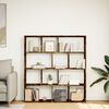vidaXL Boekenkast 132x29x141,5 cm bewerkt hout gerookt eikenkleurig