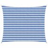 vidaXL Zonneschaduwzeil 2,5 x 3,5 m HDPE Rechthoekig Blauw en Wit