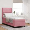 vidaXL Boxspringbed met matras met hoofdeinde Roze 80 x 200 cm Fluweel