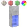 vidaXL Tv-meubel met LED-verlichting 40,5x30x102 cm betongrijs