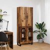 vidaXL Hoge kast 2 pcs Oud Hout 69,5 x 34 x 180 cm