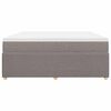 vidaXL Boxspring met matras stof taupe 180x200 cm