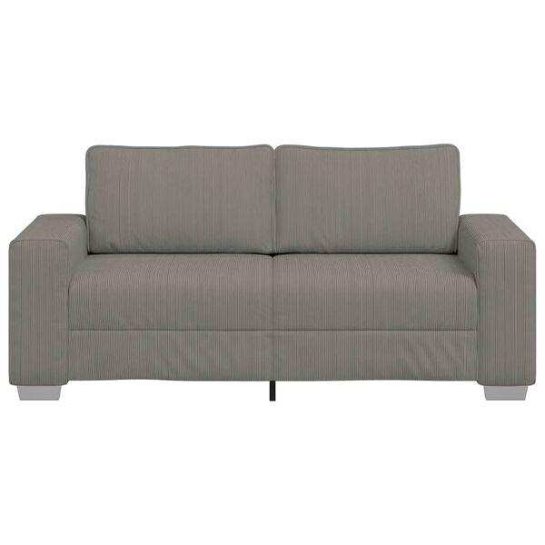 vidaXL Loveseat Sofa Lichtgrijs 180x77x82 cm Corduroy Stof