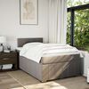 vidaXL Boxspring met matras stof taupe 120x200 cm